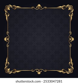 Vintage frame gold floral ornament	