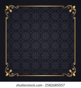 Vintage frame gold floral ornament