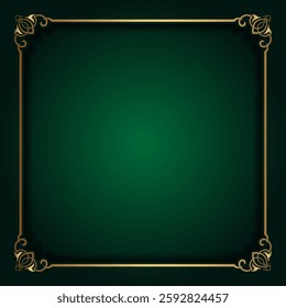 Vintage frame gold floral ornament