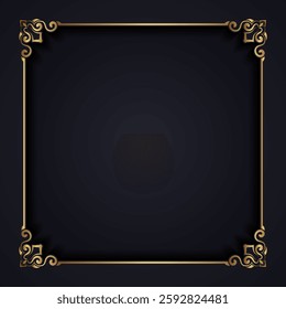 Vintage frame gold floral ornament