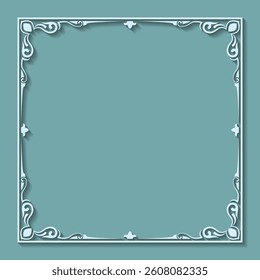 Vintage frame gold floral ornament