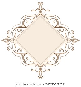 Vintage frame. Graphic element for decorating old fashioned text.