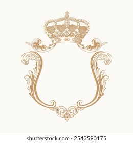 Vintage Frame Gráficos Vetor Art Gráficos, Vintage mão desenhado quadro Royalty, Vintage, Flores bonitas, Quadro, Royalty, Casamento Crest