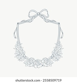 Vintage Frame Graphics Vector Art  Graphics ,Vintage hand drawn frame Royalty, Vintage, Beautiful Flowers, Frame, Royalty,Wedding Crest