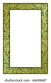 vintage frame green