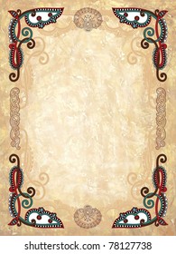 Vintage frame in grunge background