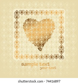 vintage frame with heart