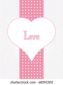Vintage frame with heart and text