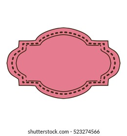 vintage frame icon with oval shape