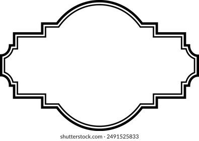  Vintage Frame icon . Retro Decorative Frame.Vector