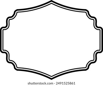  Vintage Frame icon . Retro Decorative Frame.Vector
