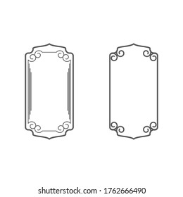 Vintage-Frame-Symbol Vorlage Vektorgrafik-Design