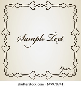 Vintage frame illustration. Isolated vector design.