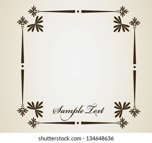 Vintage frame for invitation