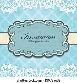 Vintage frame invitation template