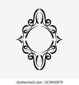 vintage frame isolated on white background