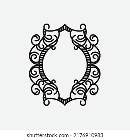 vintage frame isolated on white background