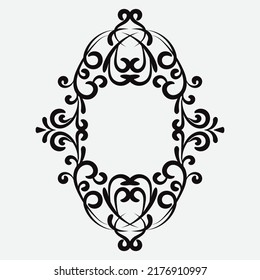 vintage frame isolated on white background