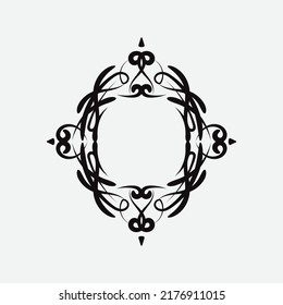 vintage frame isolated on white background