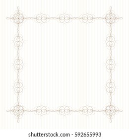 Vintage frame. Isolated single vector illustration.