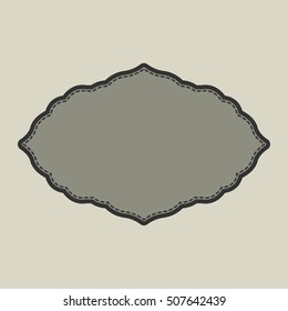 Vintage frame label