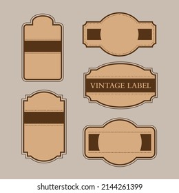 Marco vintage y colección de etiquetas. Adecuado para elementos vectoriales de diseño retro, banner vintage decorativo y plantilla de marco de pegatinas a la antigua.