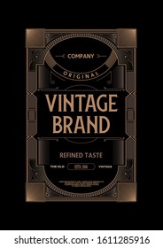 vintage frame label decorative vector template 
