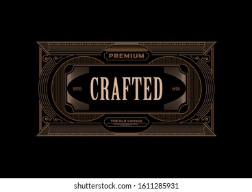 vintage frame label decorative vector template 