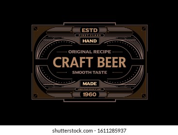 vintage frame label decorative vector template 