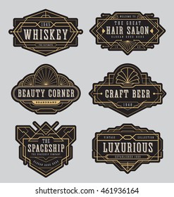Vintage frame label design. Suitable for Whiskey and Wine label, Restaurant banner, Beer label, Beauty salon. Vector illustration