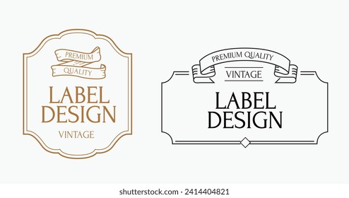 Diseño gráfico de etiqueta de marco vintage