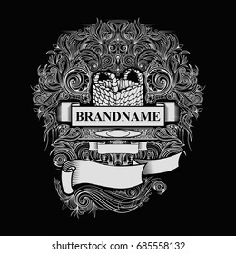 Vintage frame label, vector illustration