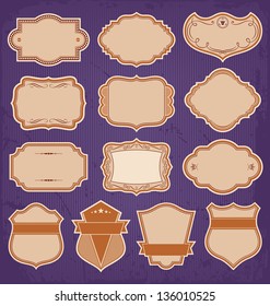 Vintage Frame Labels Set Vector