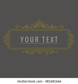 Vintage frame, line style