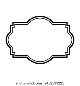 Línea de marcos de Antiguas. Ilustración vectorial.