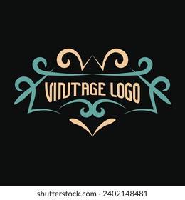 Vintage frame logo. Antique label. Suitable for studio, barber shop, drinking label, fashion, brewing, salon, shop, signage.