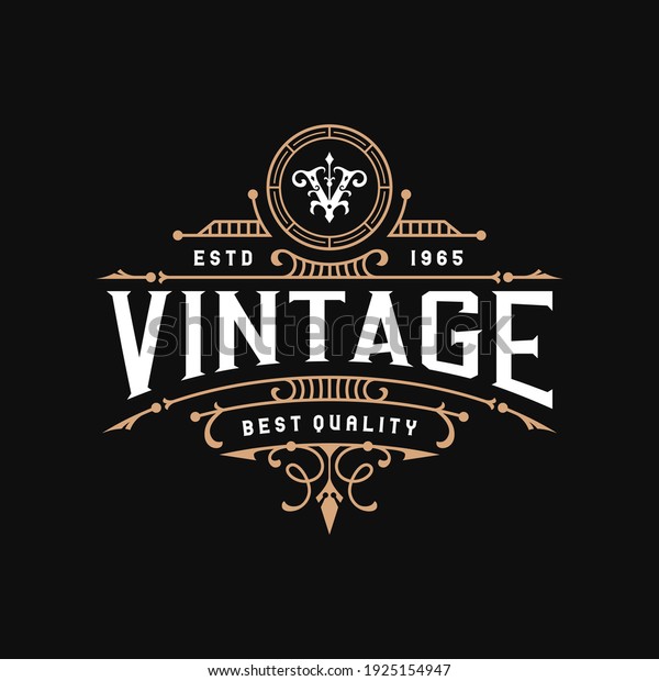 Vintage Frame Logo Antique Label Suitable Stock Vector (Royalty Free ...