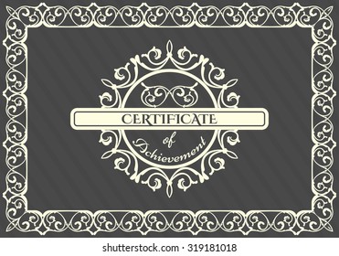 Vintage frame, logo design template. Vector frame, Retro card