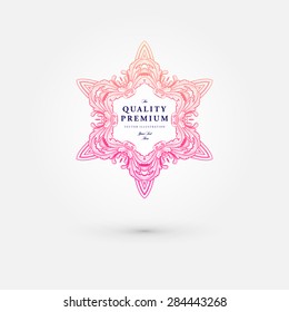 Vintage Frame for Luxury Logos, Restaurant, Hotel, Boutique or Business Identity. Royalty, Heraldic Design with Flourishes Elegant Design Elements. Vector Illustration Template