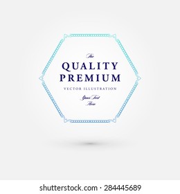 Vintage Frame for Luxury Logos, Restaurant, Hotel, Boutique or Business Identity. Royalty, Heraldic Design with Flourishes Elegant Design Elements. Vector Illustration Template