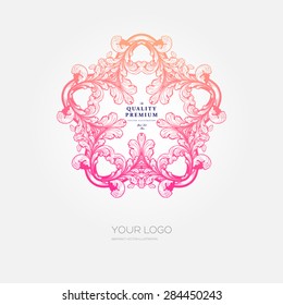 Vintage Frame for Luxury Logos, Restaurant, Hotel, Boutique or Business Identity. Royalty, Heraldic Design with Flourishes Elegant Design Elements. Vector Illustration Template