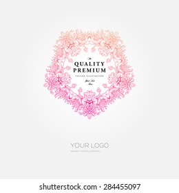 Vintage Frame for Luxury Logos, Restaurant, Hotel, Boutique or Business Identity. Royalty, Heraldic Design with Flourishes Elegant Design Elements. Vector Illustration Template