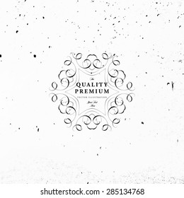 Vintage Frame for Luxury Logos, Restaurant, Hotel, Boutique or Business Identity. Royalty, Heraldic Design with Flourishes Elegant Design Elements. Vector Illustration Template