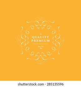 Vintage Frame for Luxury Logos, Restaurant, Hotel, Boutique or Business Identity. Royalty, Heraldic Design with Flourishes Elegant Design Elements. Vector Illustration Template