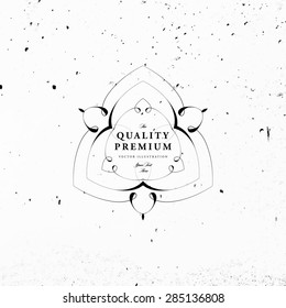 Vintage Frame for Luxury Logos, Restaurant, Hotel, Boutique or Business Identity. Royalty, Heraldic Design with Flourishes Elegant Design Elements. Vector Illustration Template