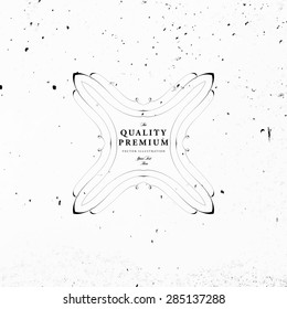 Vintage Frame for Luxury Logos, Restaurant, Hotel, Boutique or Business Identity. Royalty, Heraldic Design with Flourishes Elegant Design Elements. Vector Illustration Template