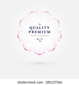 Vintage Frame for Luxury Logos, Restaurant, Hotel, Boutique or Business Identity. Royalty, Heraldic Design with Flourishes Elegant Design Elements. Vector Illustration Template