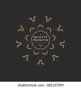 Vintage Frame for Luxury Logos, Restaurant, Hotel, Boutique or Business Identity. Royalty, Heraldic Design with Flourishes Elegant Design Elements. Vector Illustration Template