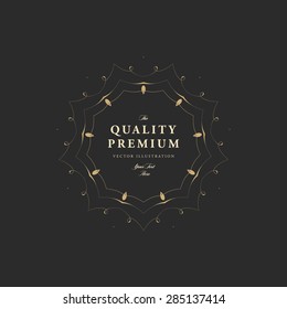 Vintage Frame for Luxury Logos, Restaurant, Hotel, Boutique or Business Identity. Royalty, Heraldic Design with Flourishes Elegant Design Elements. Vector Illustration Template