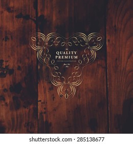 Vintage Frame for Luxury Logos, Restaurant, Hotel, Boutique or Business Identity. Royalty, Heraldic Design with Flourishes Elegant Design Elements. Vector Illustration Template